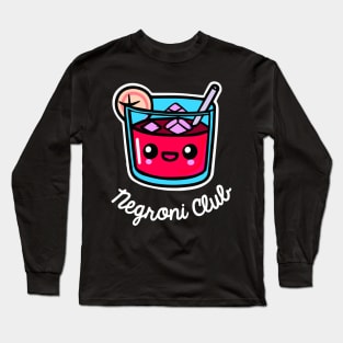 Cute Negroni Club Funny Bartender Retro Long Sleeve T-Shirt